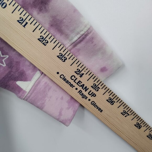 Wild Fox Tie Dye Star Crewneck Boxy Pullover Oversize Sweatshirt Medium Women - Picture 9 of 10